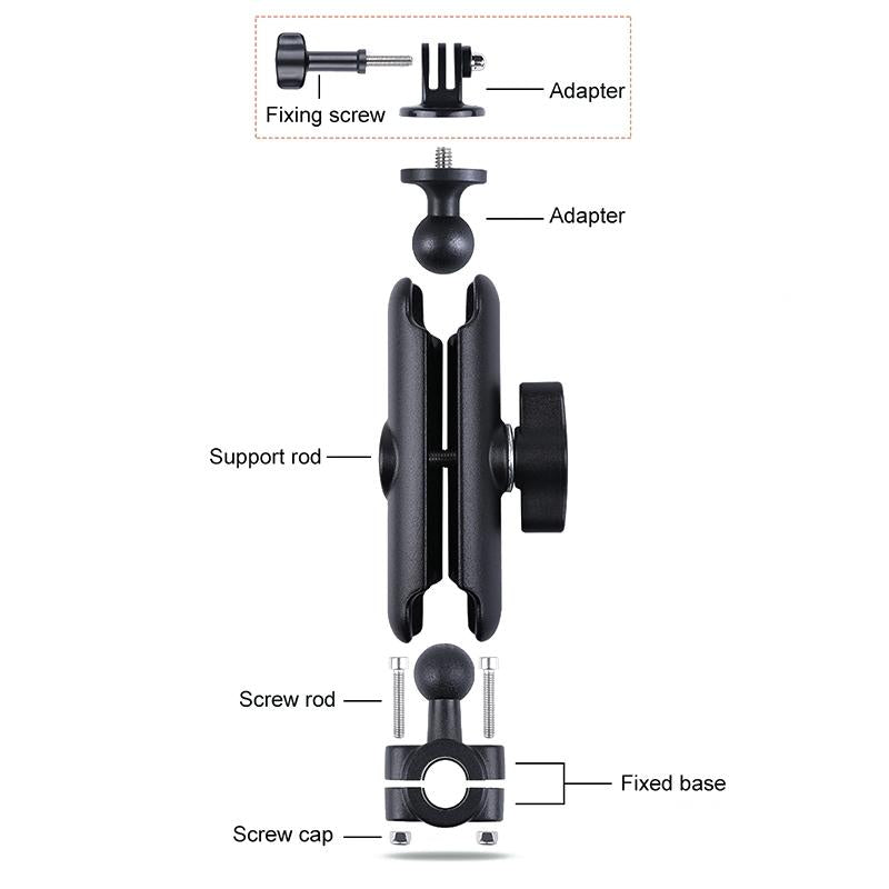 Universal Car Seat Mount for Action Cameras - 25mm Ballhead with Tripod Adapter