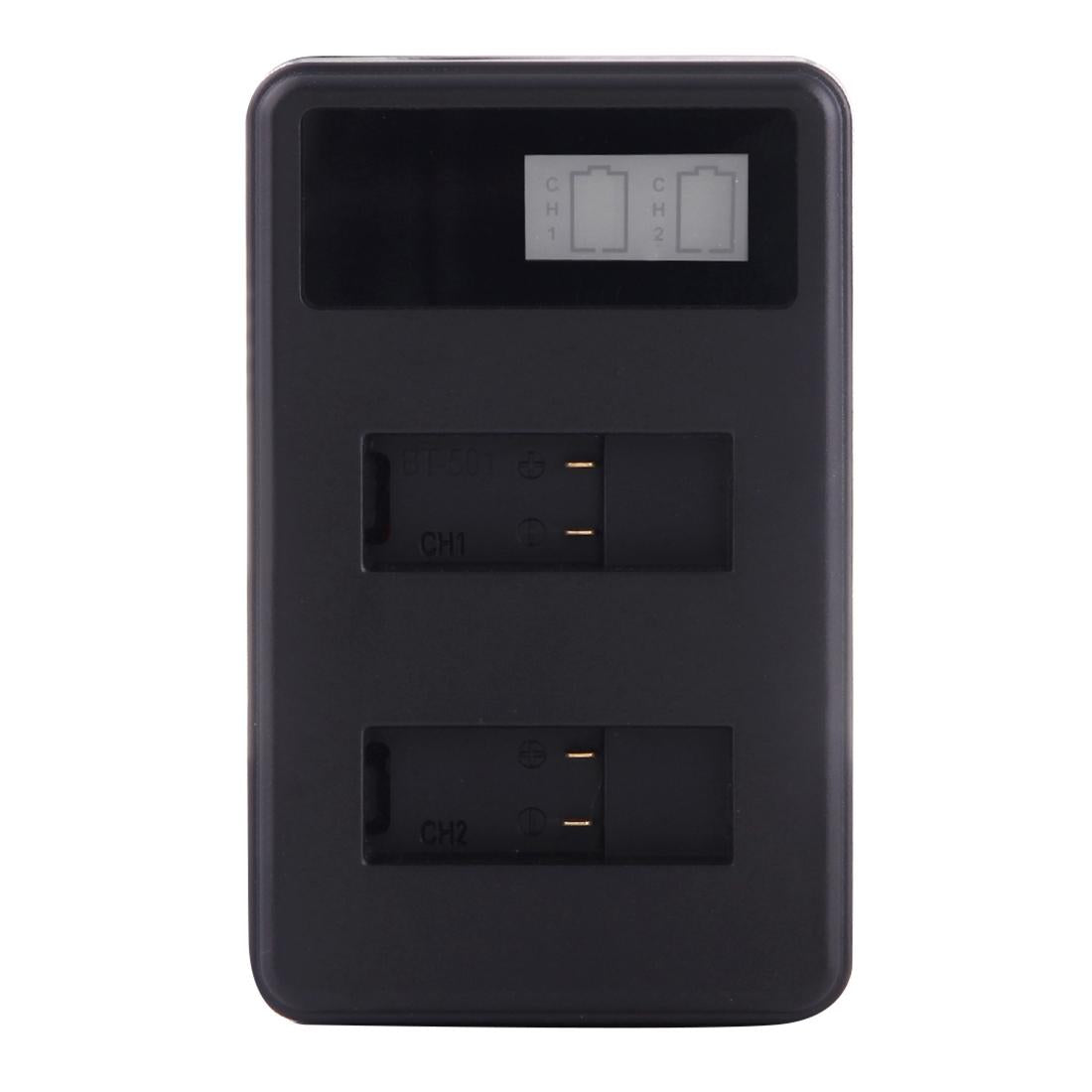Lcd Screen Dual Batteries Charger for Gopro Hero5 with Displayed Capacity