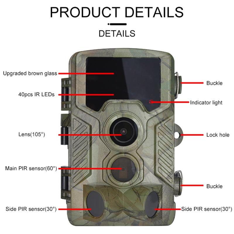 21Mp Hunting Trail Camera With 2.4 Tft Screen