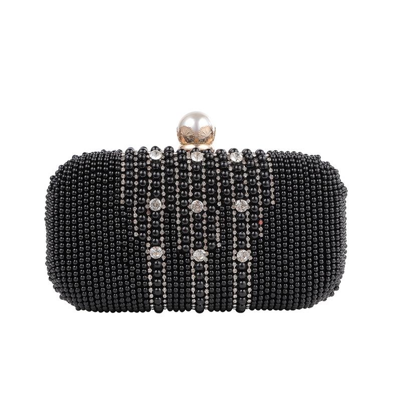 Rhinestone Evening Bag With Chain Strap