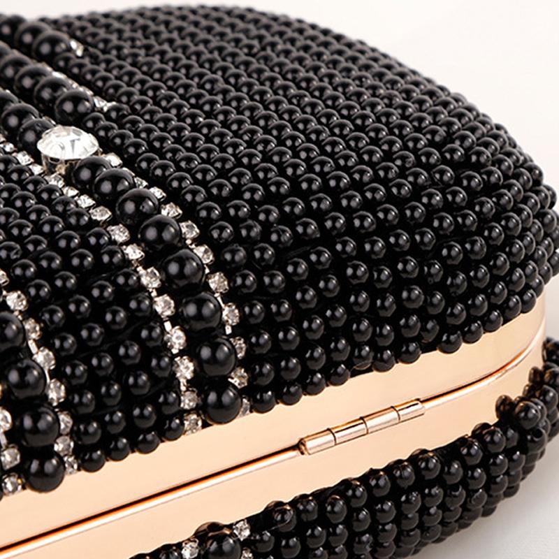 Rhinestone Evening Bag With Chain Strap