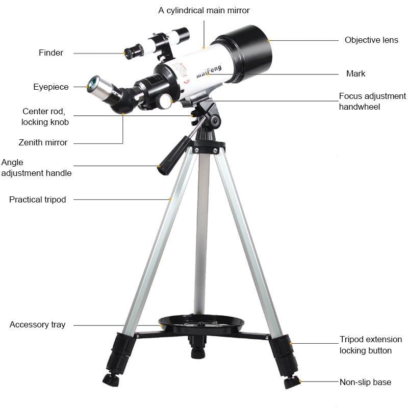 High Definition Astronomical Telescope with Tripod - 233x70