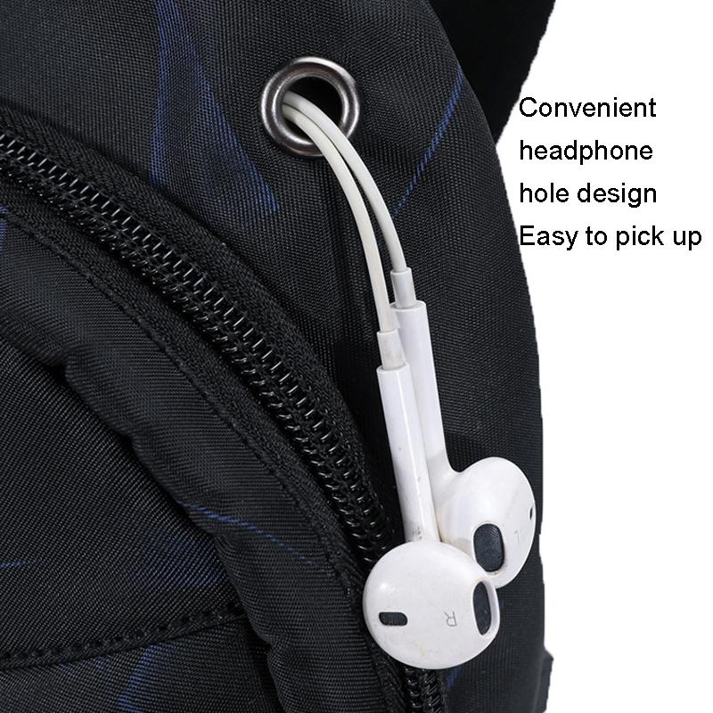 Men Oxford Cloth Chest Bag Graffiti Blue Ideal For Sports And Travel