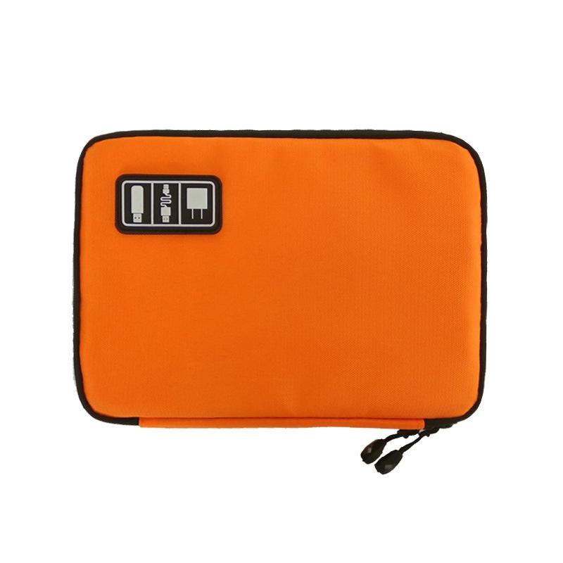 Portable Multifunctional u Disk Storage Bag for Mobile Phone Accessories - Orange