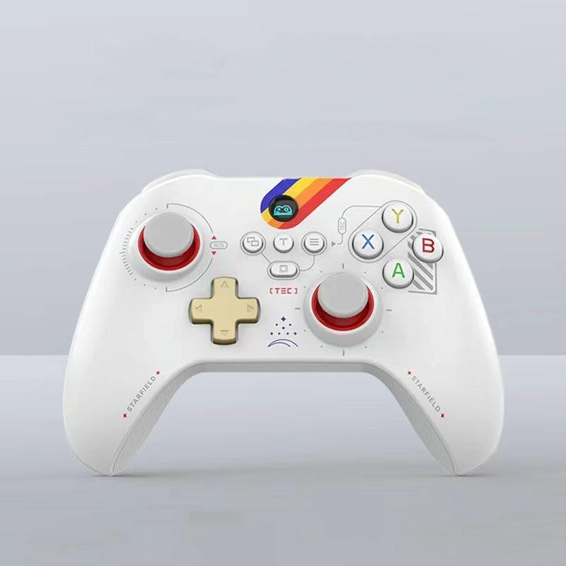 Wireless Bluetooth Game Controller For Switch Ios Android Pc Ps3 Ps4 - Black - Star White+Bracket