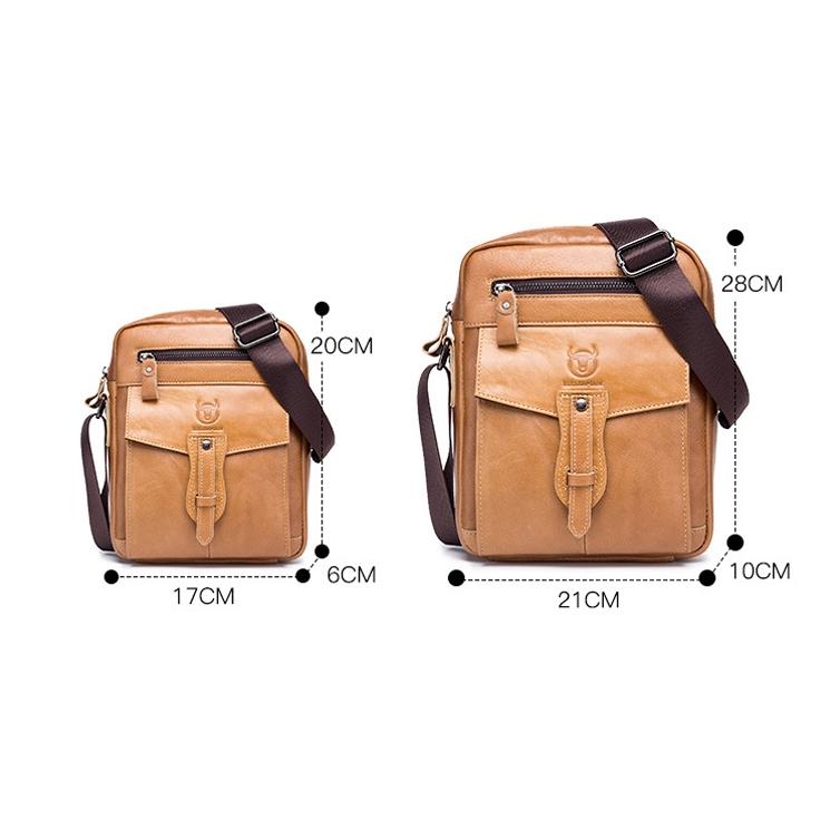 Cowhide Messenger Bag Large Capacity Briefcase Dark Brown