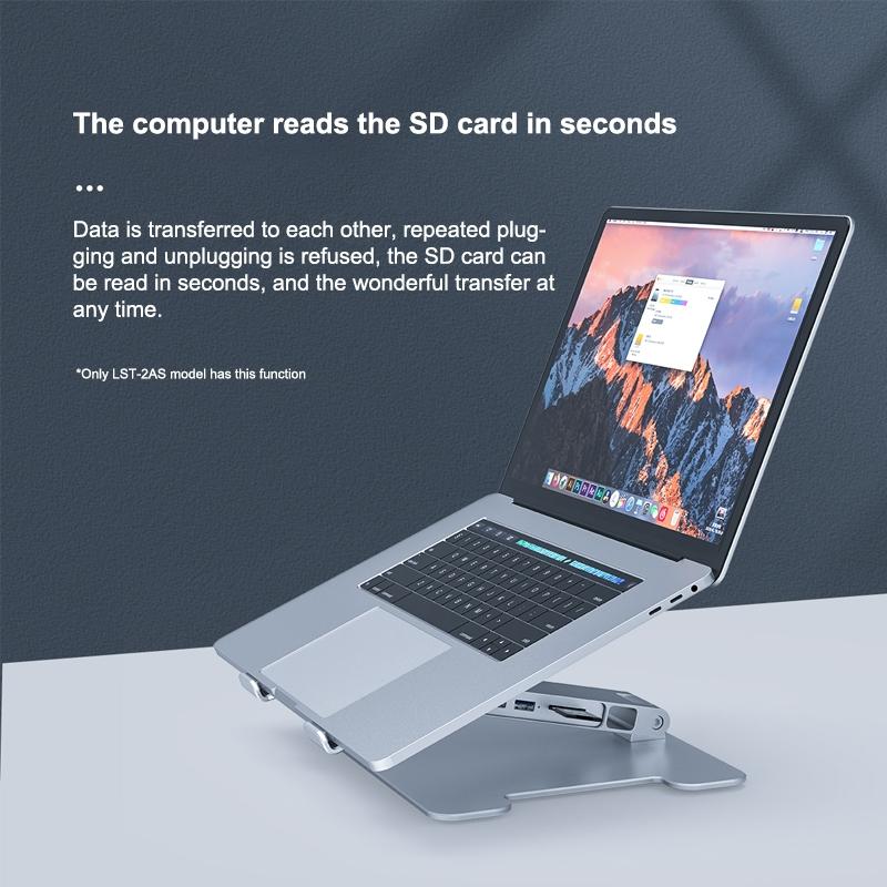 Adjustable Aluminum Laptop Stand - Multi-functional & Foldable