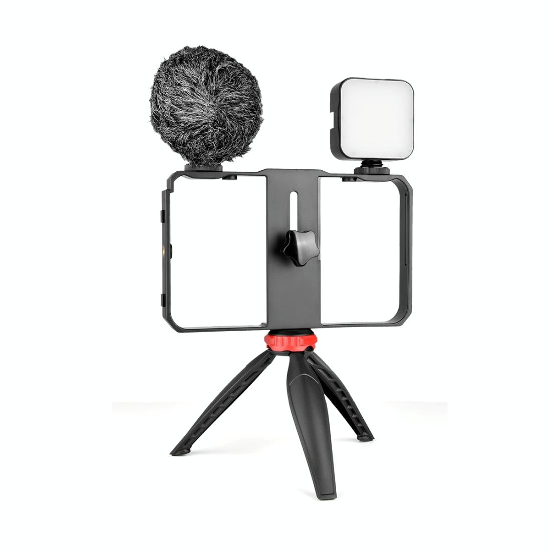 Vlogging Video Rig With Led Light Mic & Tripod