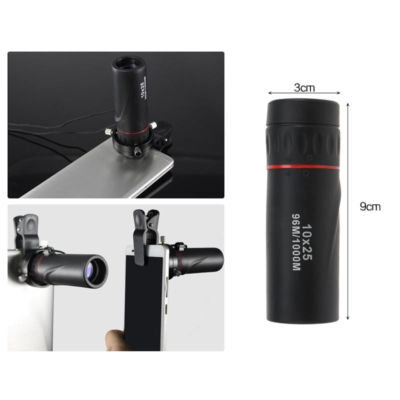 Portable High Definition Dual Focus Monocular Telescope - 10X25 - Professional