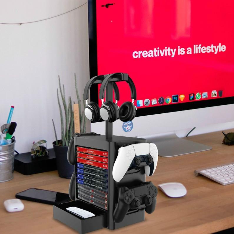 Ps5 / Xsx Game Disc & Headphone Storage Rack