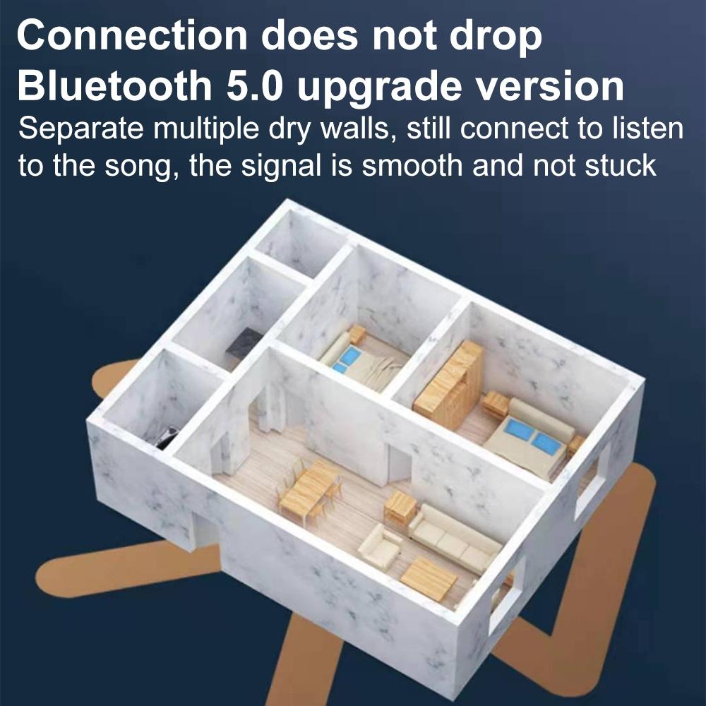 Wireless Bluetooth Earphone with Noise Cancelling & Rotatable Earhook - Charging Box & Digital Display