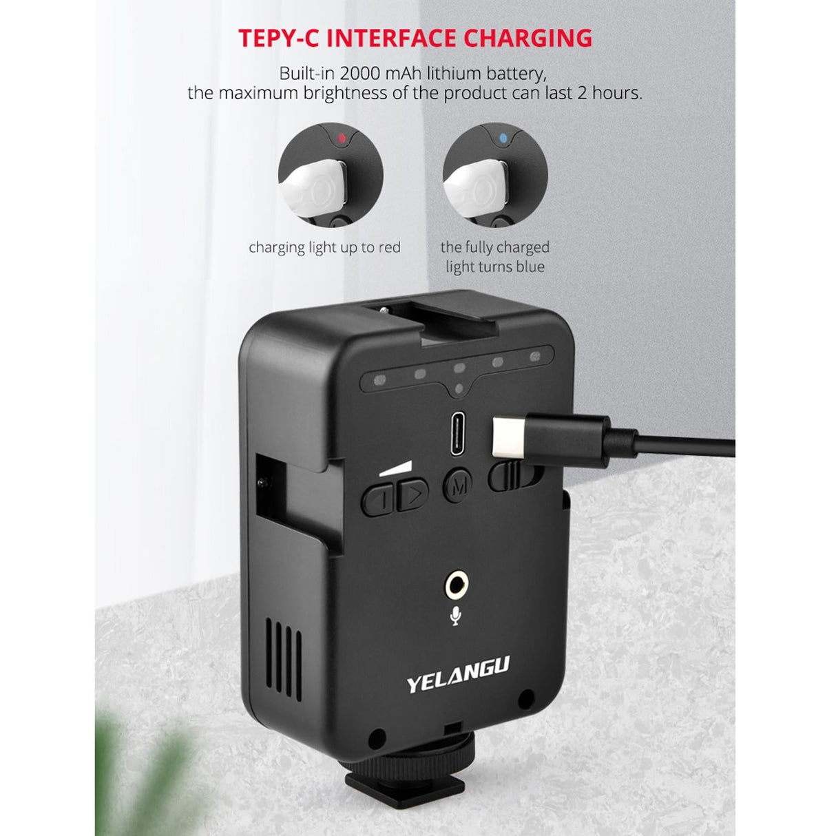 Live Broadcast Microphone Light for Interviews and Recording