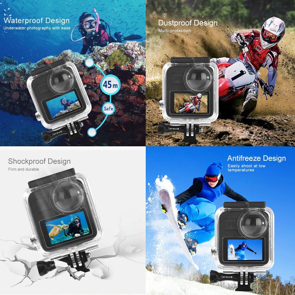 Waterproof Diving Case for Gopro Max - 45m Depth