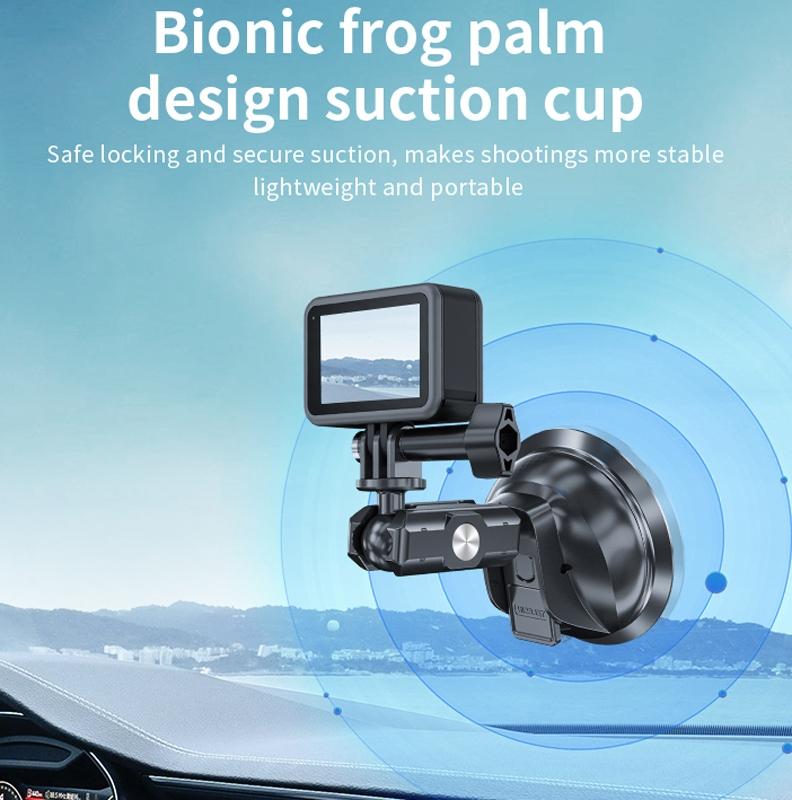 Adjustable 360 Degree Suction Cup for Car Action Cameras