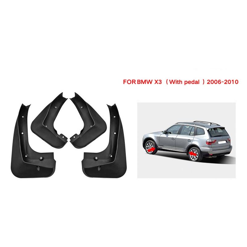 For Bmw X3 2006-2010 4Pcs / Set Car Auto Soft Plastic Splash Flaps Fender Guard With Pedal