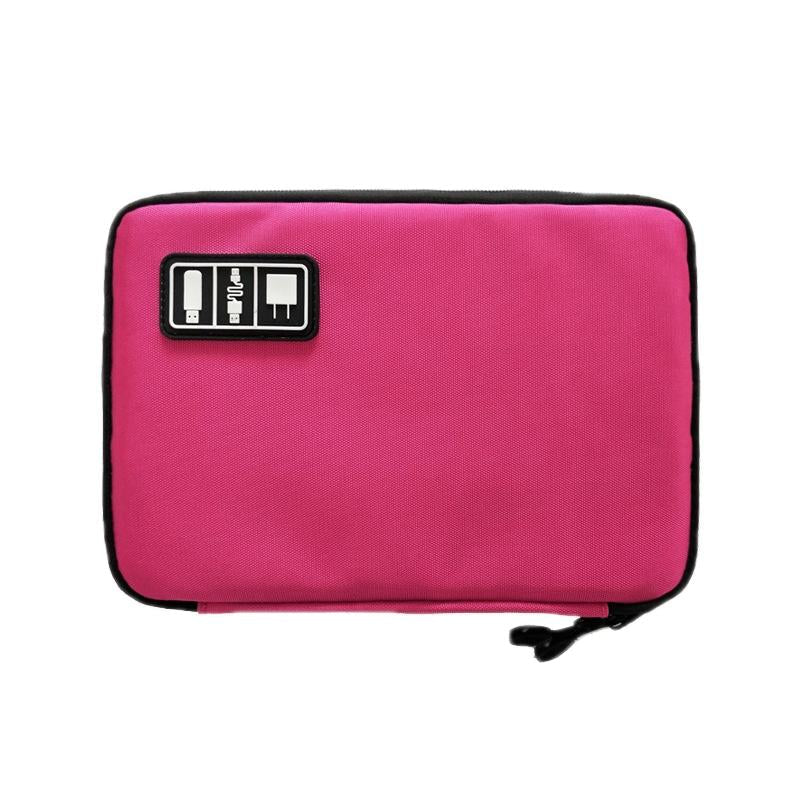Portable Multifunctional u Disk Storage Bag for Mobile Phone Accessories - Red