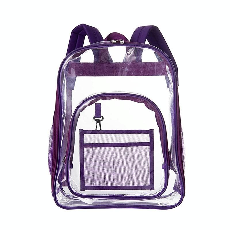 Waterproof Pvc Backpack for Students - Compact and Durable - Candy Colour Black