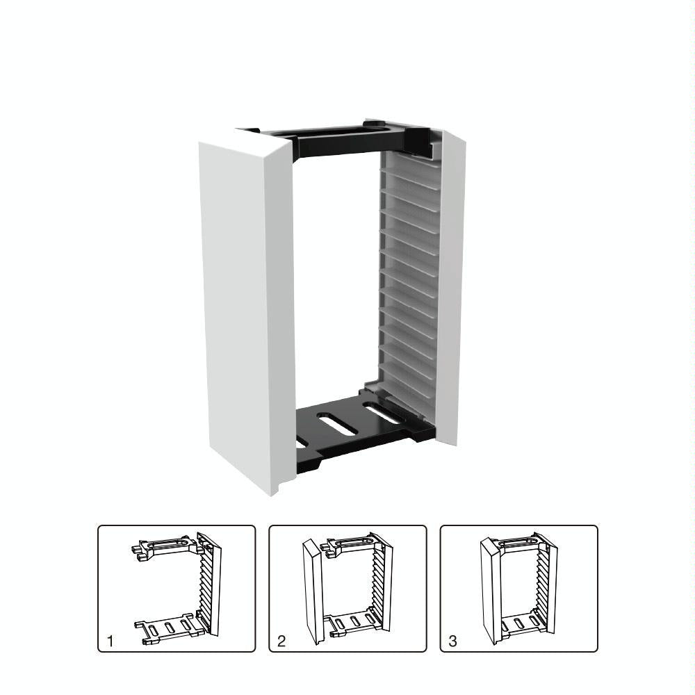 12-cd Double-layer Storage Rack for Ps5 Console Games