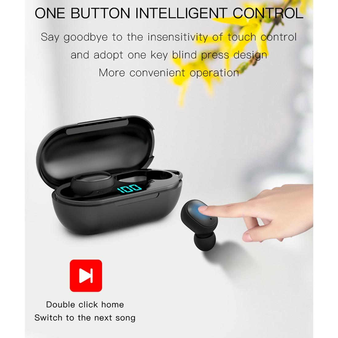 Wireless Bluetooth Earphones with Digital Display & Charging Box - H6 Tws