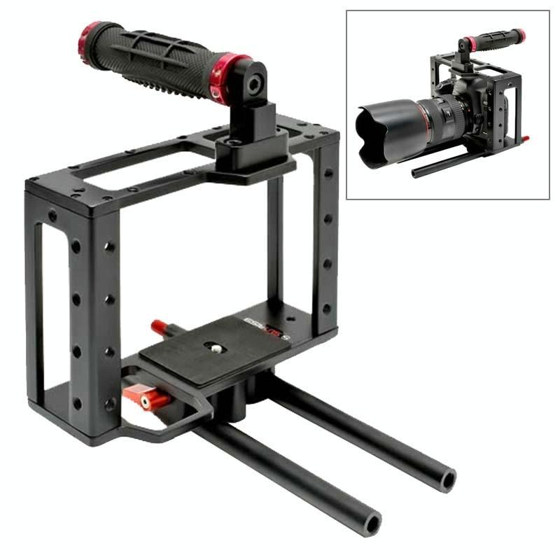 Camera Cage Handle Kit For Slr Camera - Black & Red