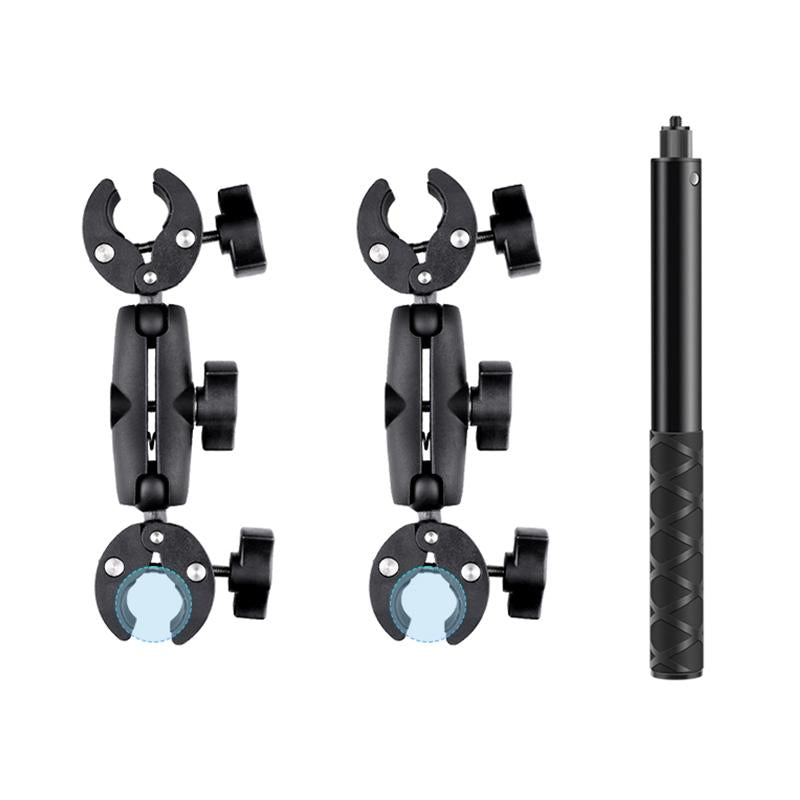 Selfie Stick with Handlebar Mount and Fixed Clamps
