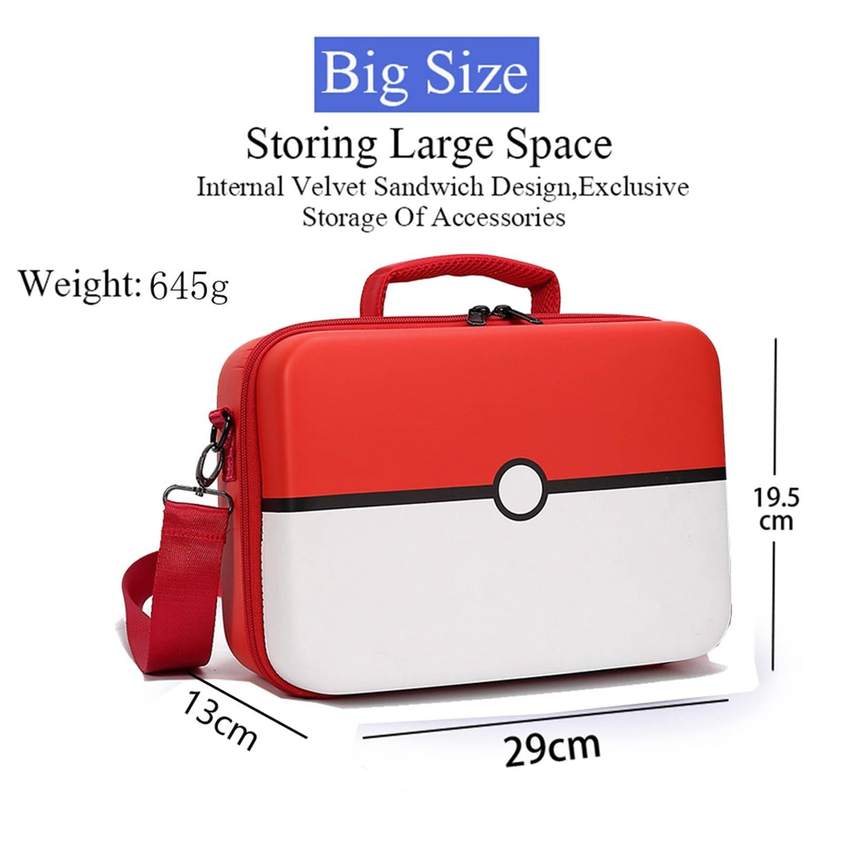 Compact Switch Shoulder Bag with Game Host Storage