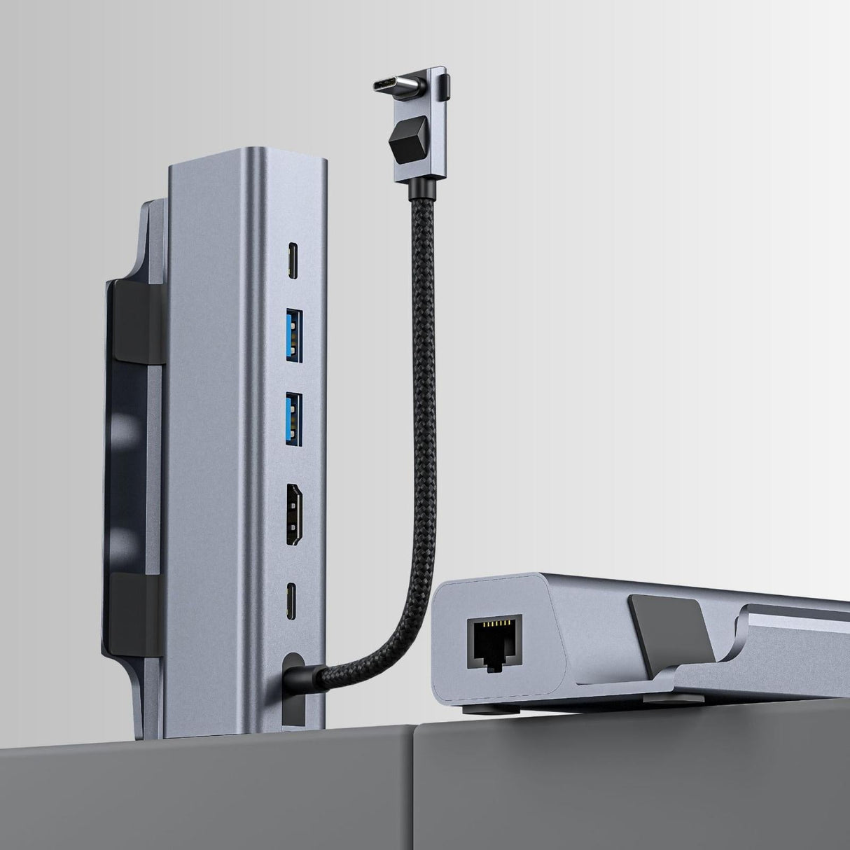 6-in-1 Docking Station for Steam Deck with Hdmi Rj45 Usb 3.0 Usb-c Pd 100w