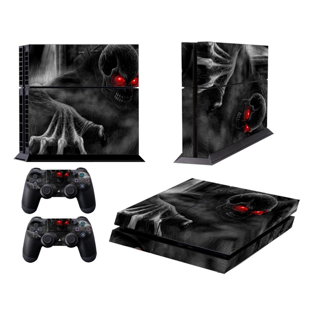 Stylish Dark Devil Pattern Protective Sticker for Sony Ps4