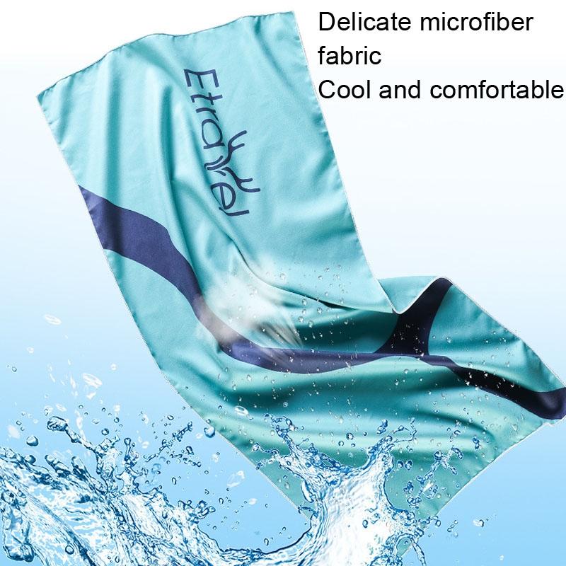 Large Double-sided Fleece Bath Towel - Quick-drying Navy