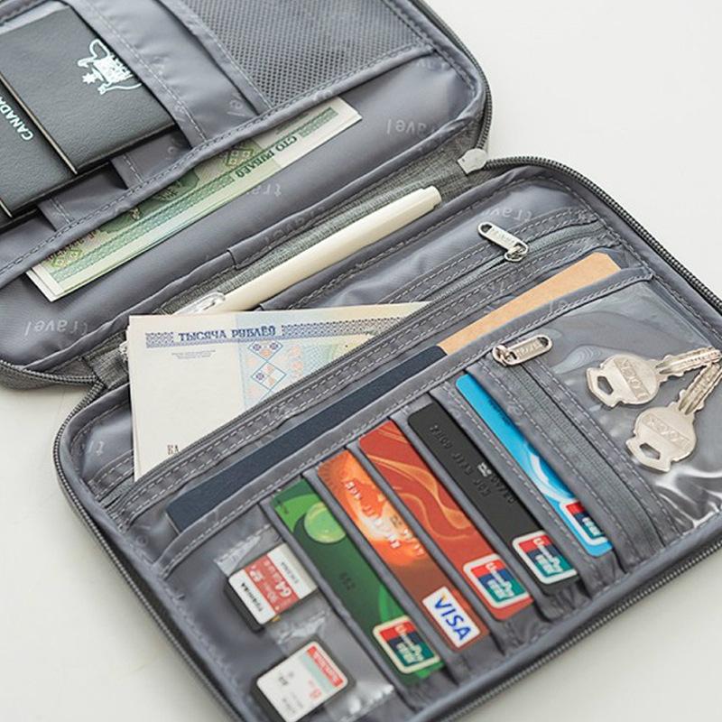 Waterproof Travel Document Bag Black Large - Navy Blue Small