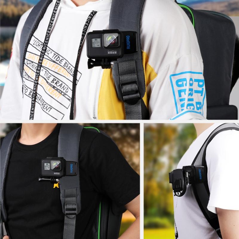 360 Degree J-type Backpack Mount for Gopro Dji and Action Cameras