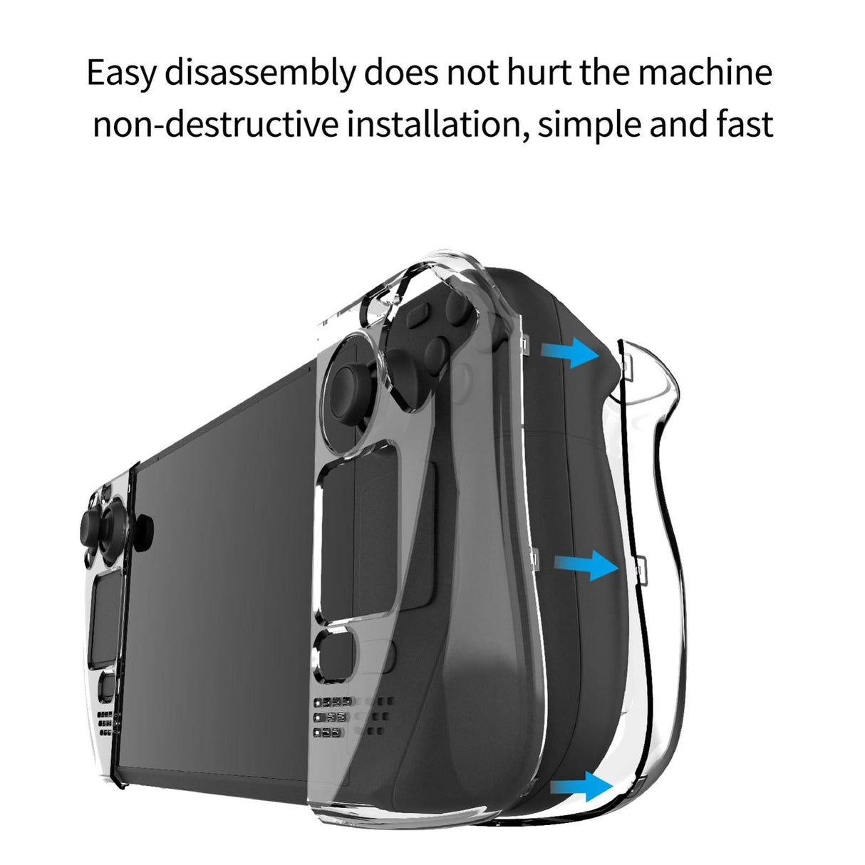 Crystal Hard Shell Case for Game Console - Split Design