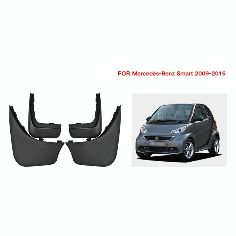 For Mercedes-Benz Smart 2009-2015 4Pcs / Set Car Auto Soft Plastic Splash Flaps Fender Guard