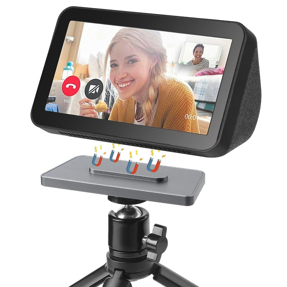 Echo Show 8 Smart Speaker with 360 Degree Rotating Holder Set