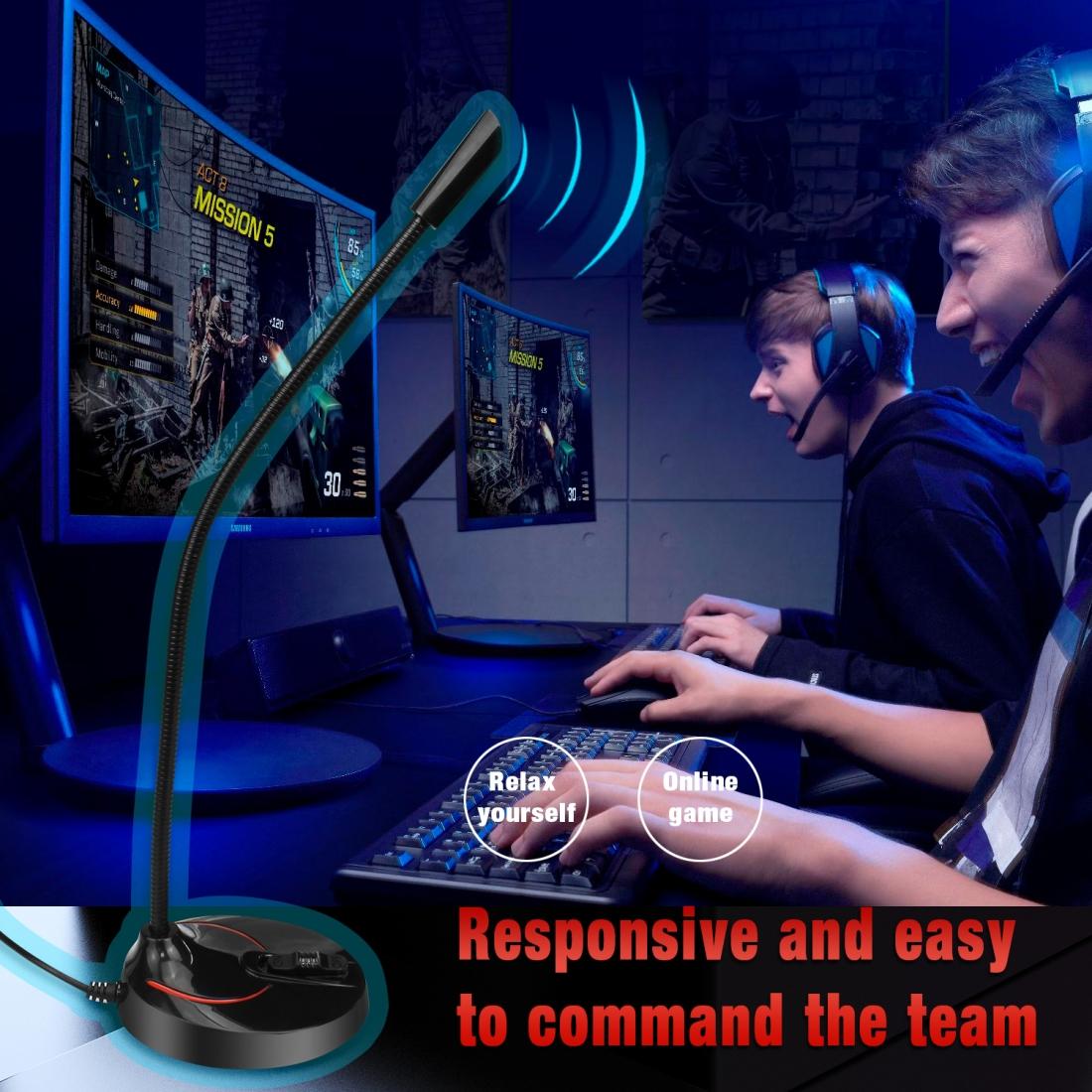Flexible Usb Computer Microphone - 360 Degree Bendable - 2.2M