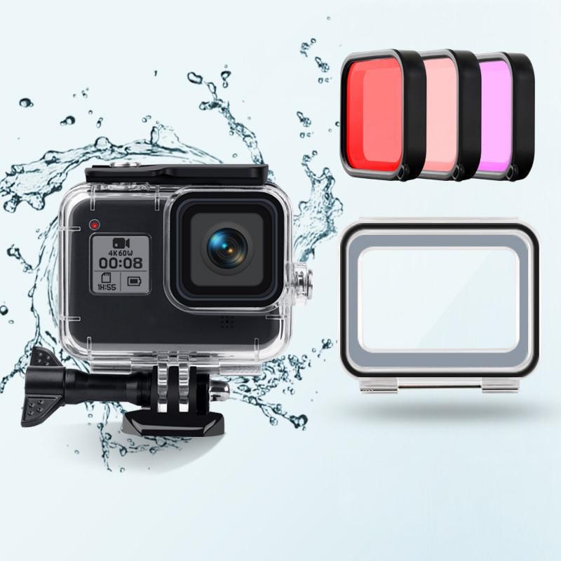 Waterproof Case for Gopro Hero8 with Touch Back Cover and Lens Filter - 45m