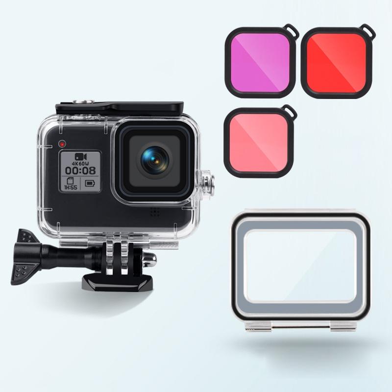 Waterproof Case for Gopro Hero8 with Touch Back Cover and Lens Filter - 45m