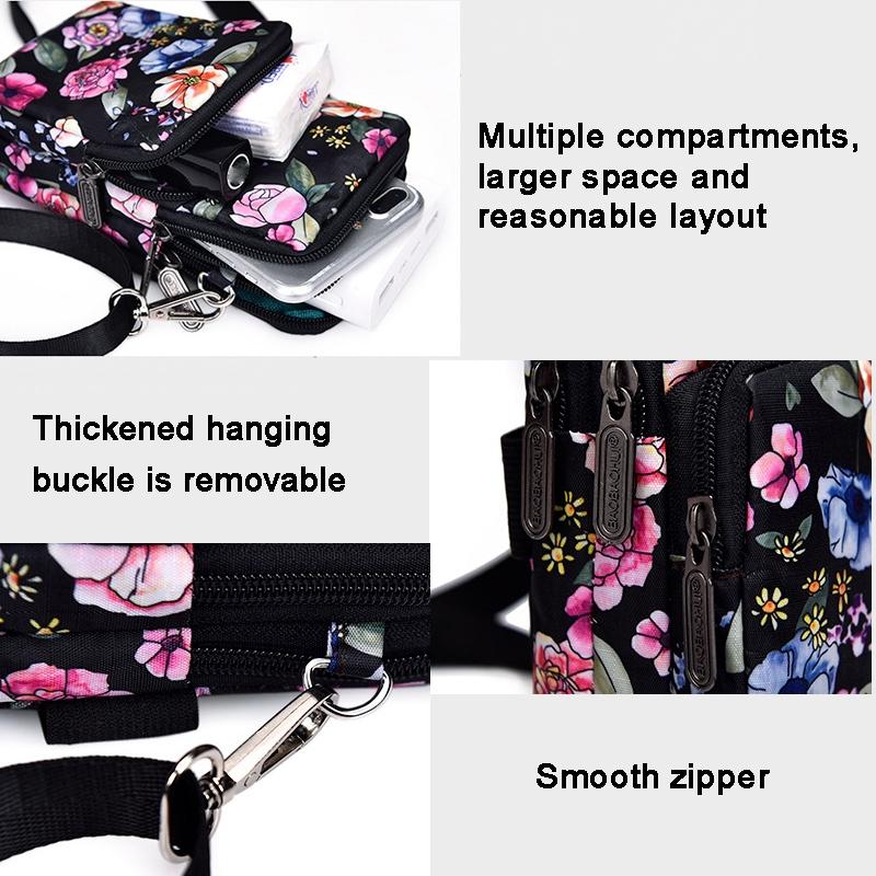 Animal Park Mini Crossbody Phone Wallet With Arm Band - Colourful Flower