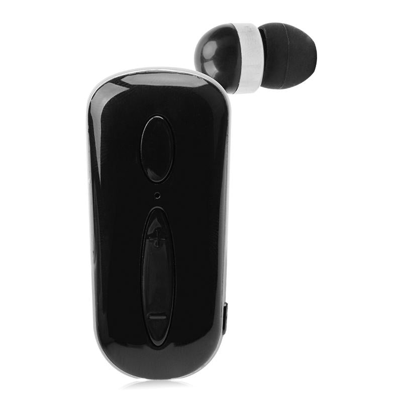 Wireless Bluetooth Earphone with Vibration Reminder and Clip - Black