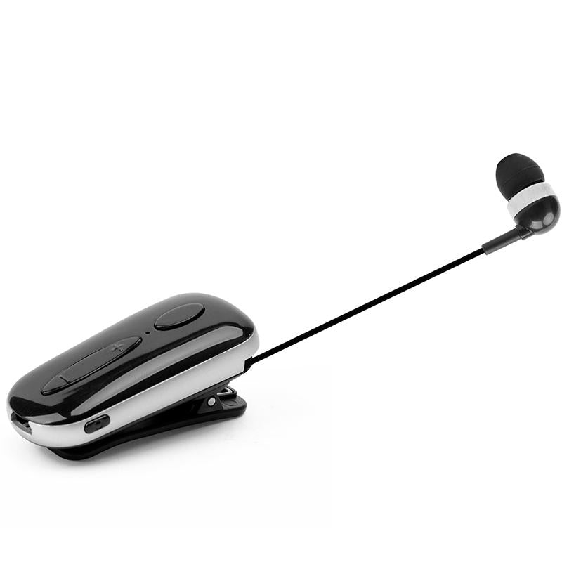 Wireless Bluetooth Earphone with Vibration Reminder and Clip - Black