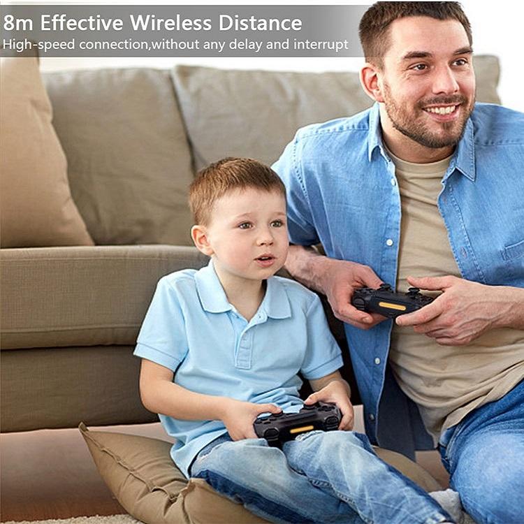 Wireless Dual-vibration Gamepad for Ps4 with Bluetooth and Six-axis Control Red