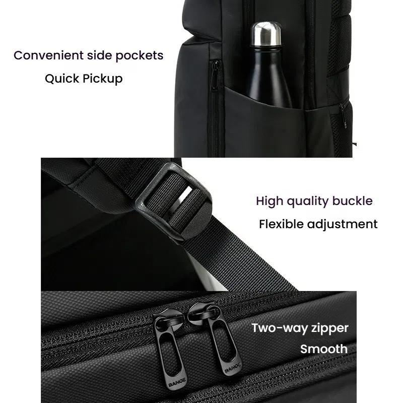 Large Capacity Business Shoulder Bag For Men - Gray