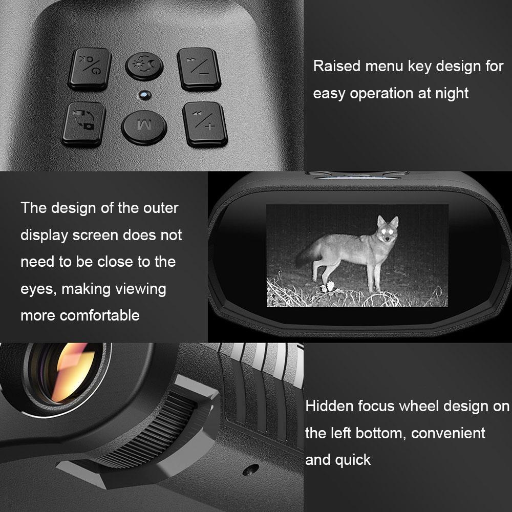 Portable Digital Night Vision Binoculars with 3-inch Hd Lcd Screen