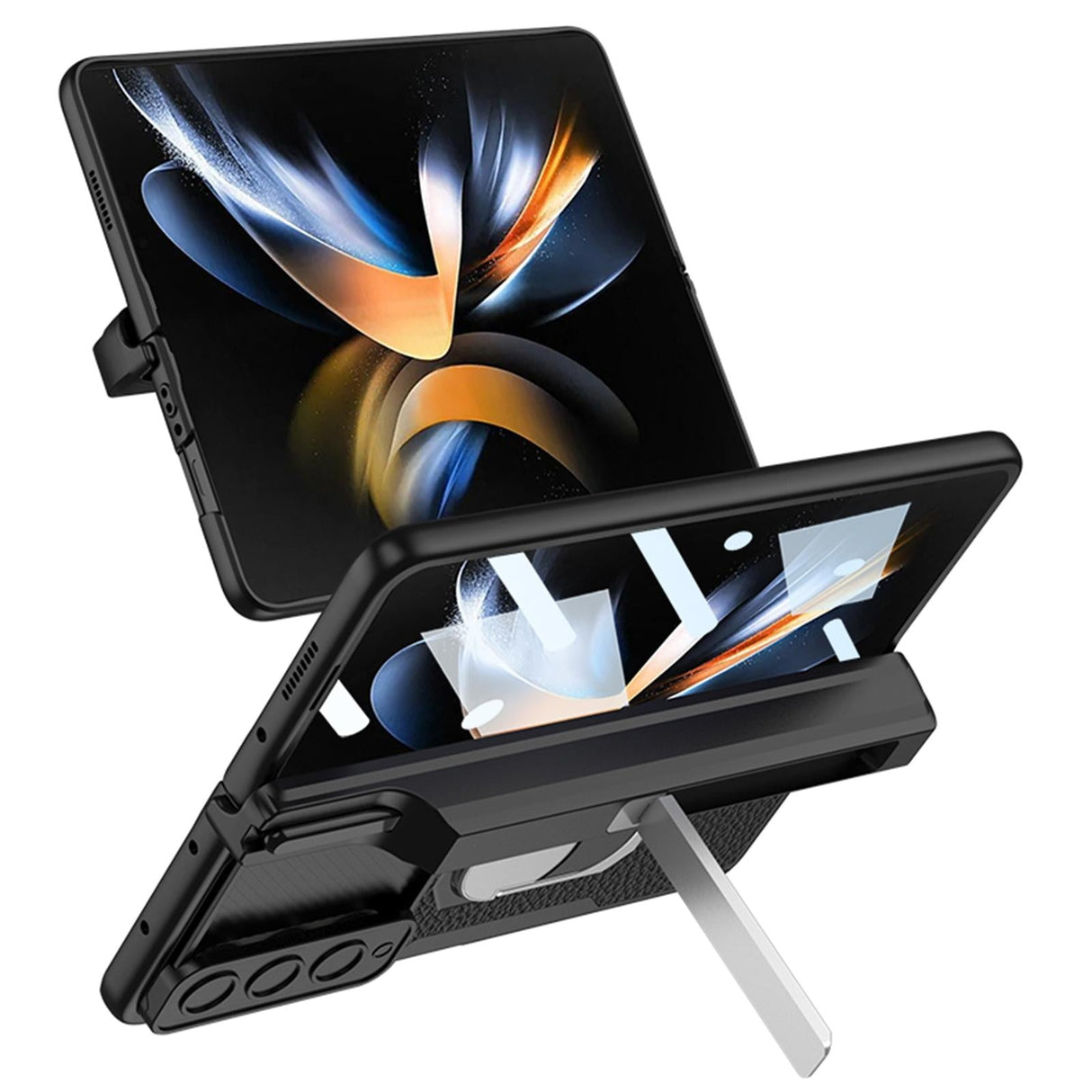 For Samsung Galaxy Z Fold4 5G Magnetic Armor Phone Case - Full Coverage - Carbon Fibre