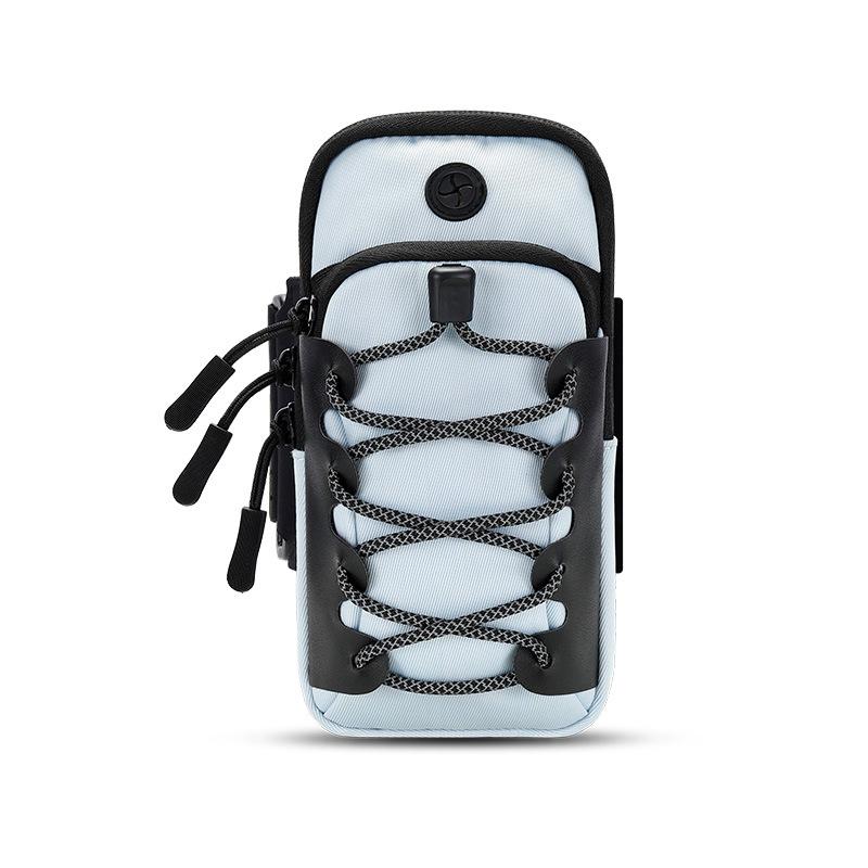 Reflective Cell Phone Arm Bag For Outdoor Fitness - Black