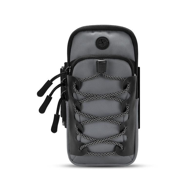 Reflective Cell Phone Arm Bag For Outdoor Fitness - Black