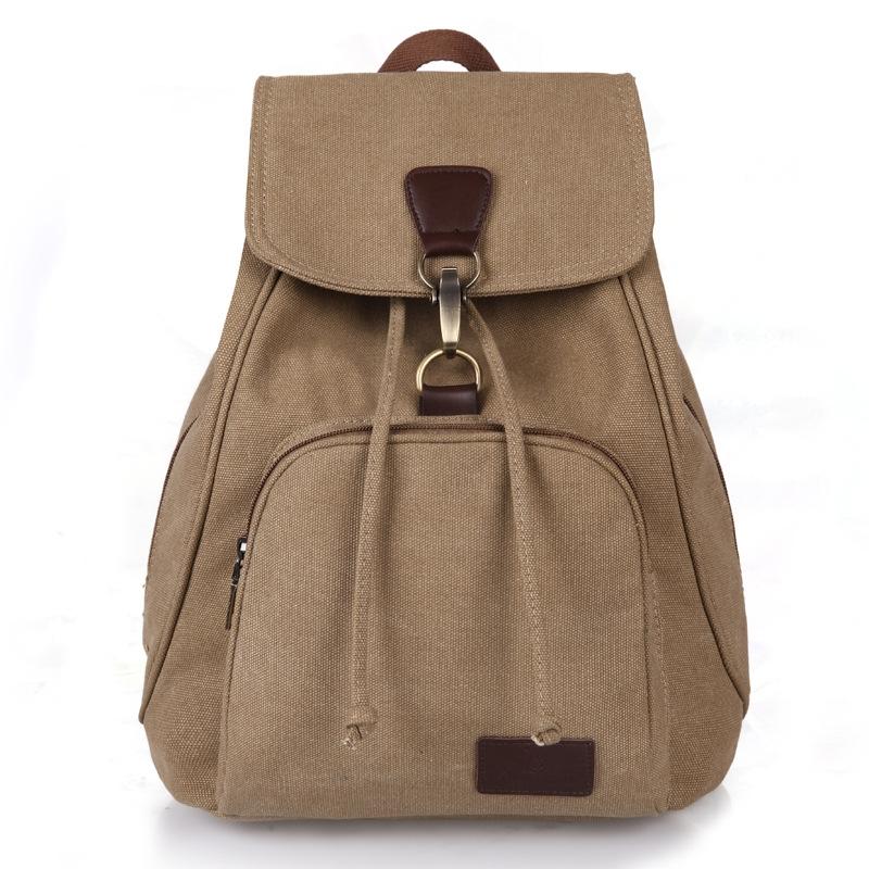 Women Canvas Laptop Backpack - Compact and Stylish - Black