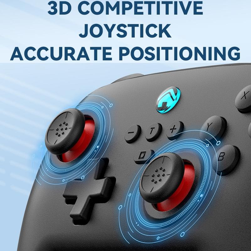 Vibration Gamepad for Switch / Android / Apple / Pc - Tooth Design - Black