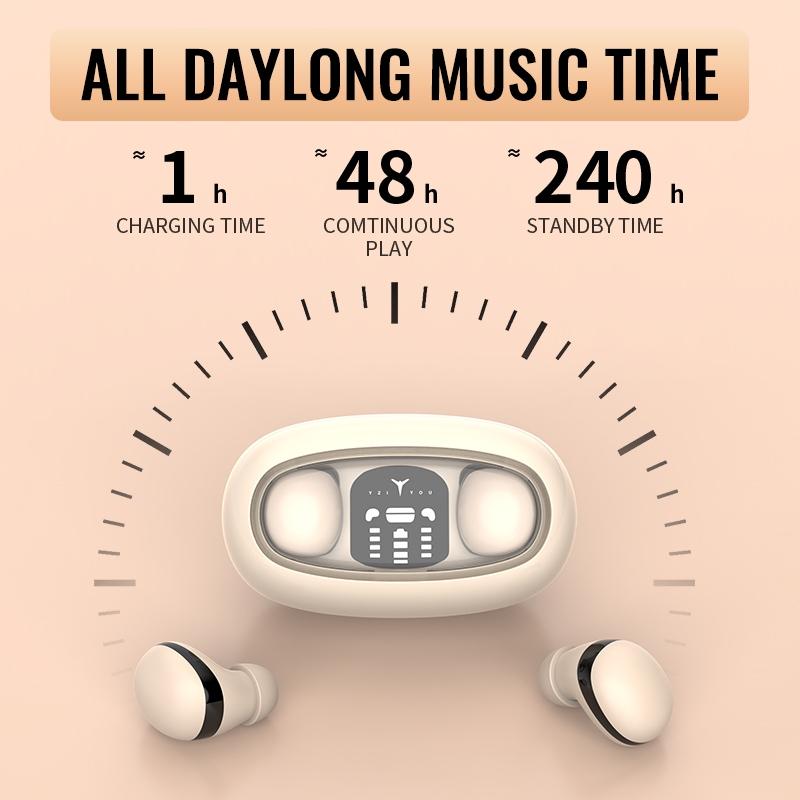 Wireless Mini Tws Earbuds with Noise Reduction and Long Battery Life - Skin Colour