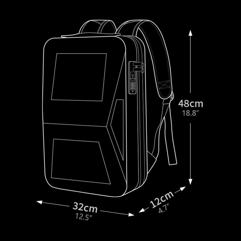 Expandable Business Backpack For Men Black